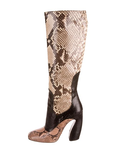 prada women calf boots|prada snakeskin boots.